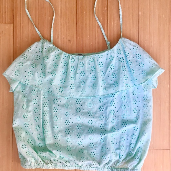 Charolette Russe Mint Flower Top - Picture 2 of 7